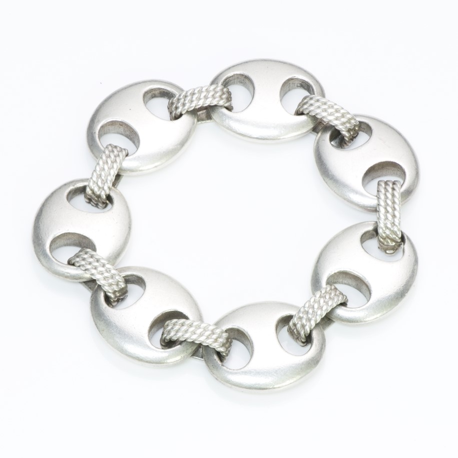 Hermes silver chain link bracelet